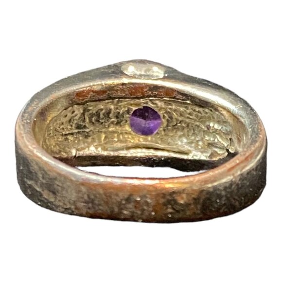 Ring Size 7 CZ Cubic Zirconia/Glass Not Sterling Silver Vintage Jewelry - Picture 3 of 10